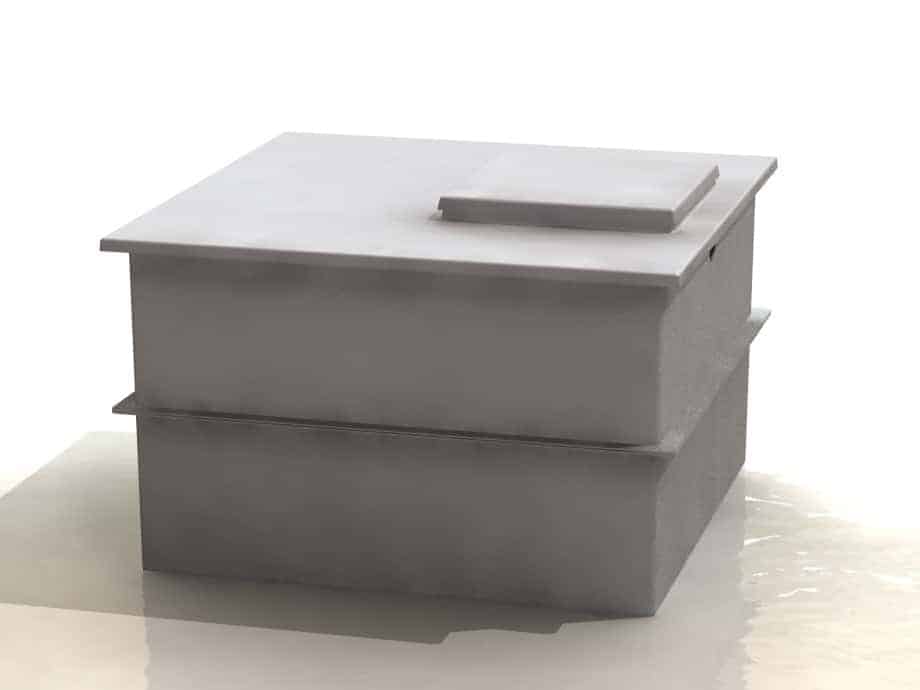 2250 litre two piece tank