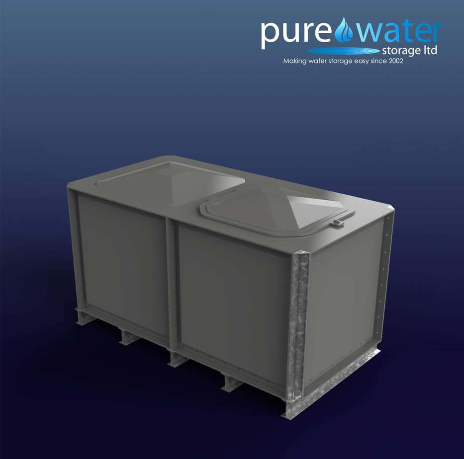 2000 Litre GRP Sectional Water Tank, Internally Flanged Base (IFB) - Image 2